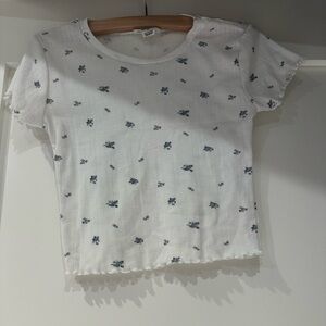 White floral Top size xs